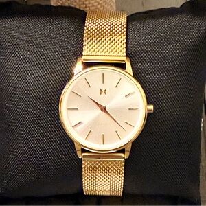 MVMT Women's Avenue Gold-Tone Mesh Bracelet Watch 28mm